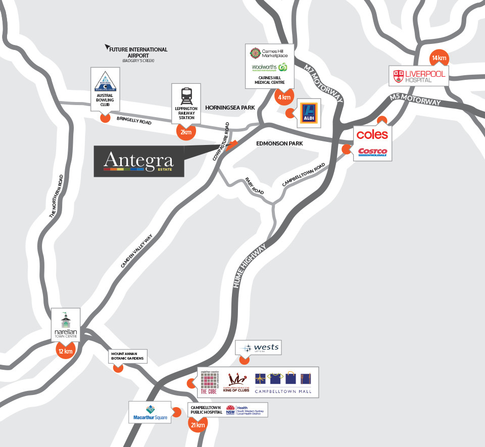 Map for Antegra Estate